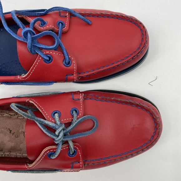 Sebago Docksides Spinnaker Colorblock Lace Up Boat Shoes Mens US Size 8.5 M Red - Picture 12 of 12